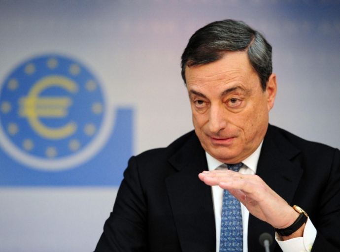 Mario Draghi, slancio Eurozona rallentato più del previsto